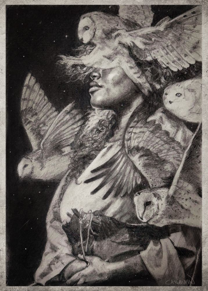 The High Priestess for Pale Tides - one of the Major Arcana in the Deck of Tides.