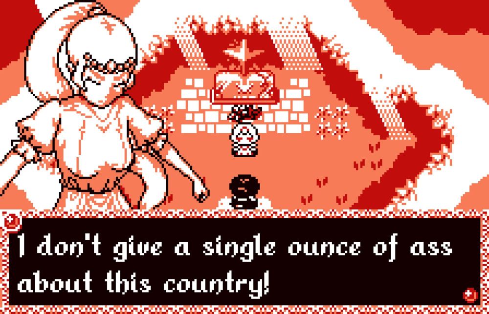 Lillie from Void Stranger saying "I don't give a single ounce of ass about this country!"