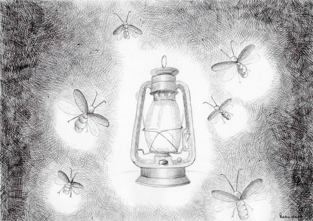 Ink drawing by visual artist Kera Damo from The Hague as part of Inktober / Inkttekening van beeldend kunstenaar Kera Damo uit Den Haag