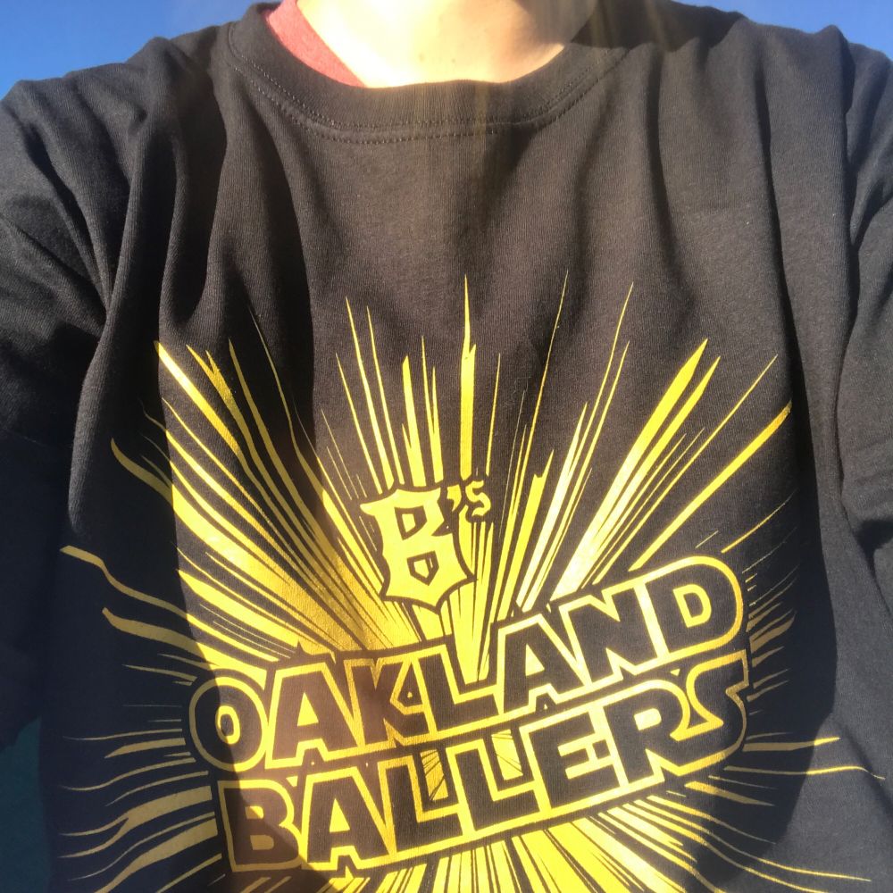 A photo of a Star Wars themed shirt for the Oakland Ballers