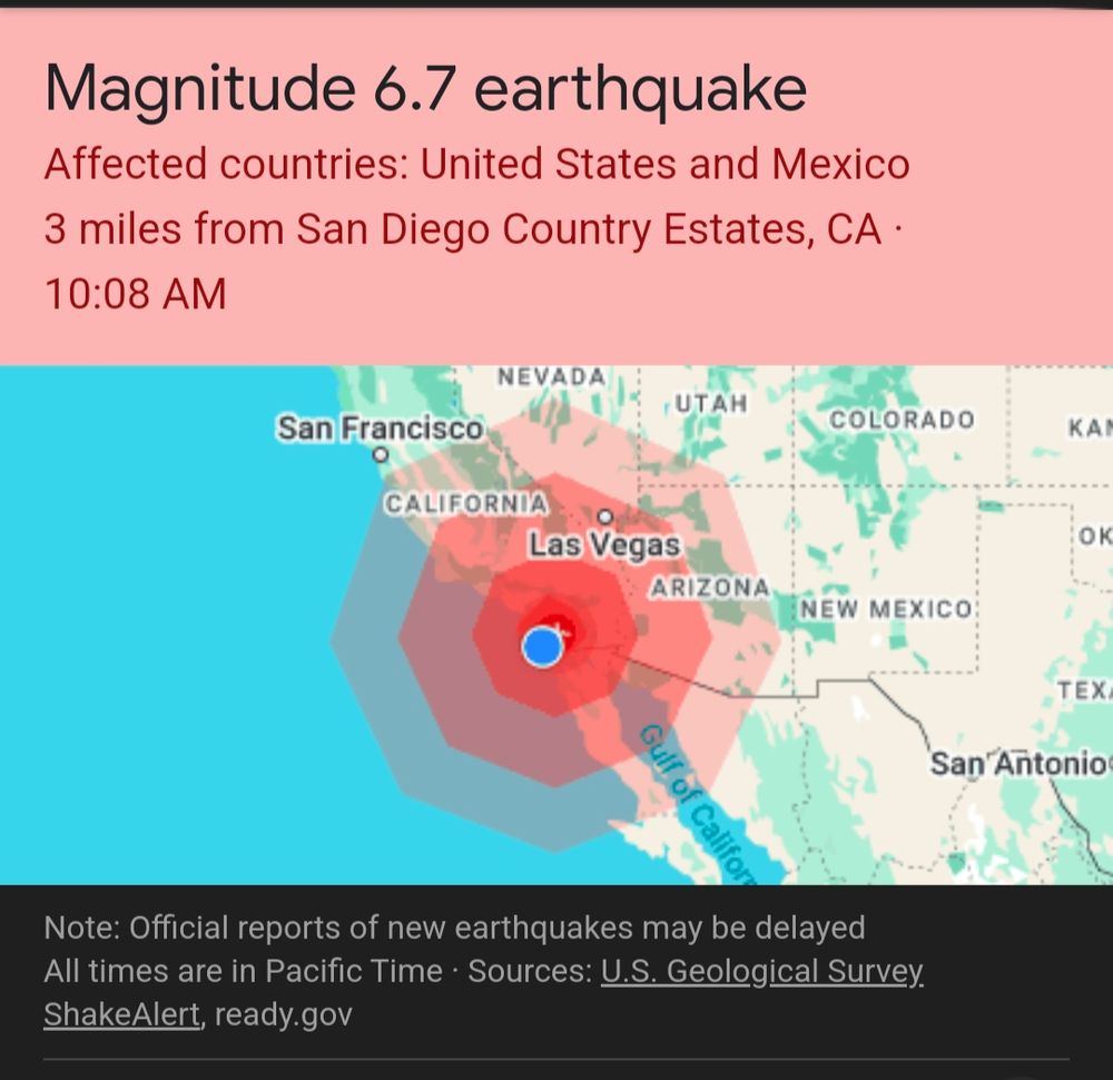 Magnitude 6.7 earthquake hits San Diego
