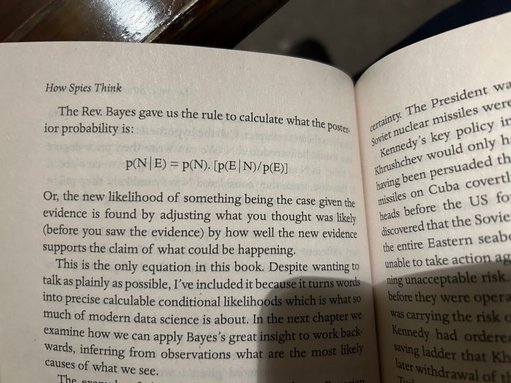 Omand sets out an equation, saying it’s “the only equation in this book”