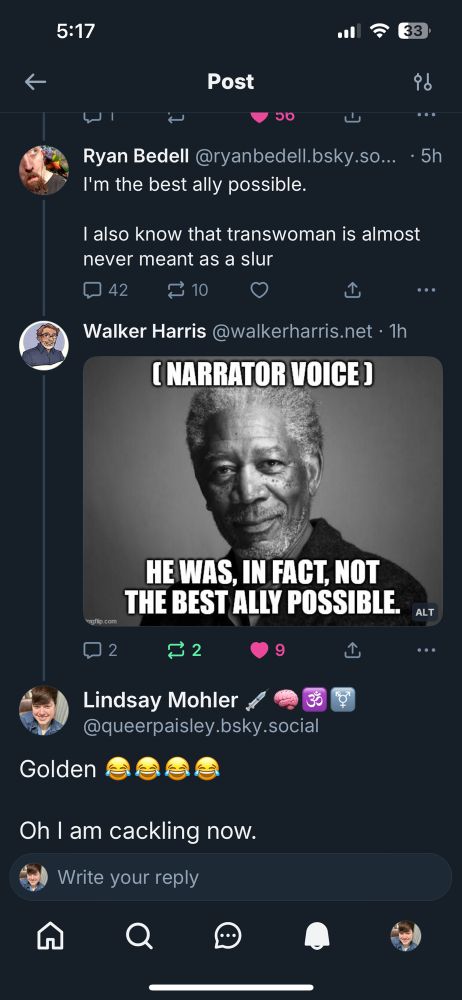 A meme describing the following: {Narrartor voice:} “He was, in fact, not the best ally possible.”