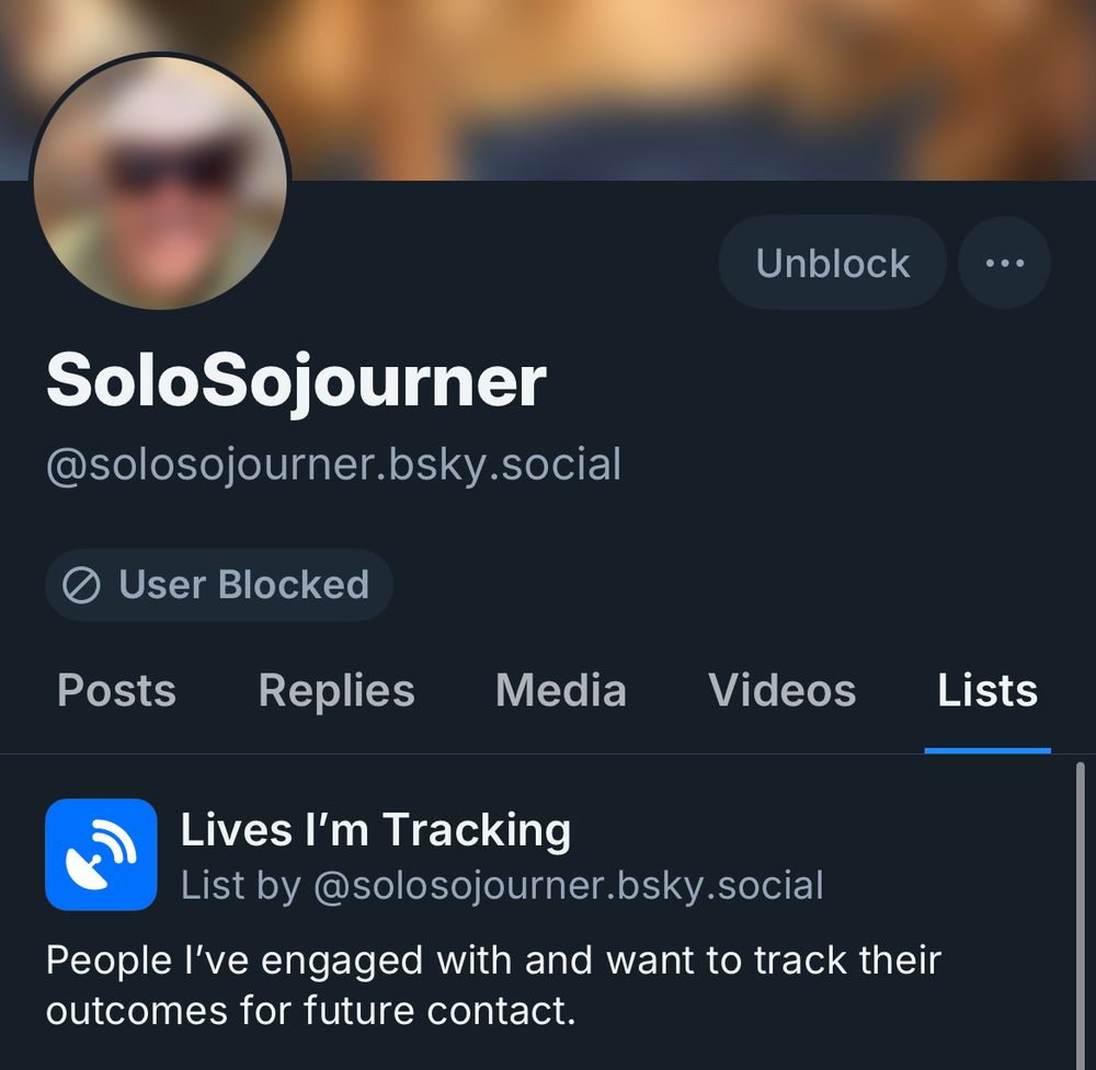 SoloSojourner:

Lives I’m tracking

People i’ve engaged with and want to track their outcomes for future contact.