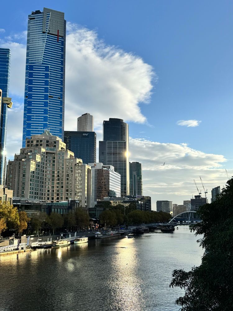 Melbourne skyline alongside the Yarra River
