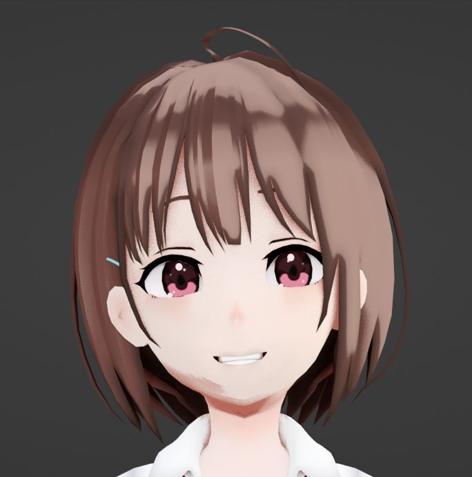 An image of the Nodoka model's face. She's smiling pleasantly, though you may consider it a little uncanny.