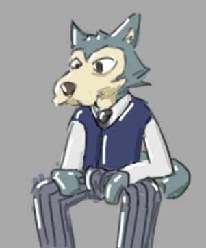 Sketch of a rubbery legoshi, with a visible tent/bulge