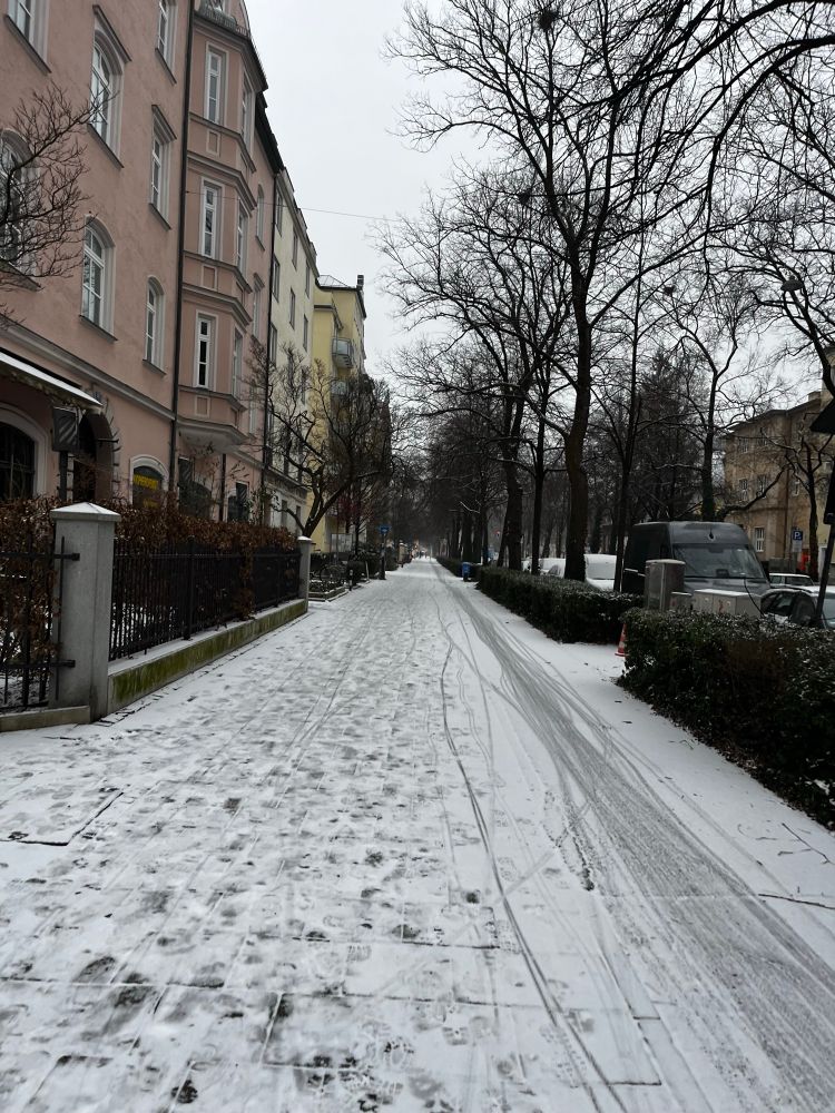 Schnee in München 