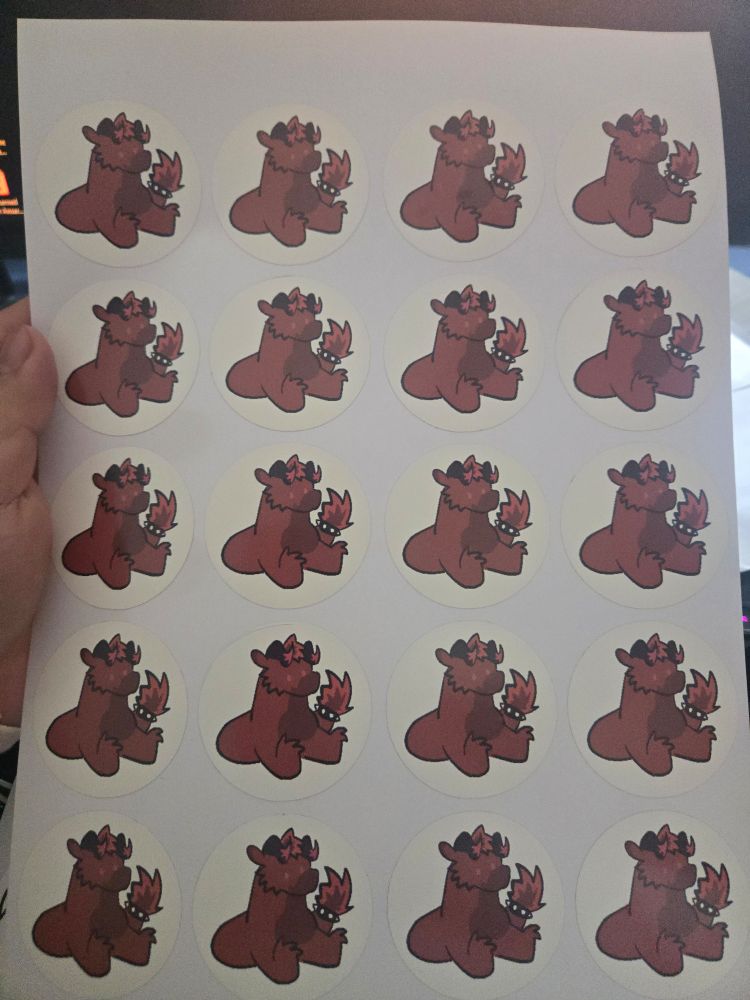 20 stickers of my kobold