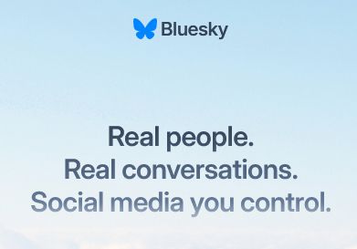 The Bluesky advertising.
