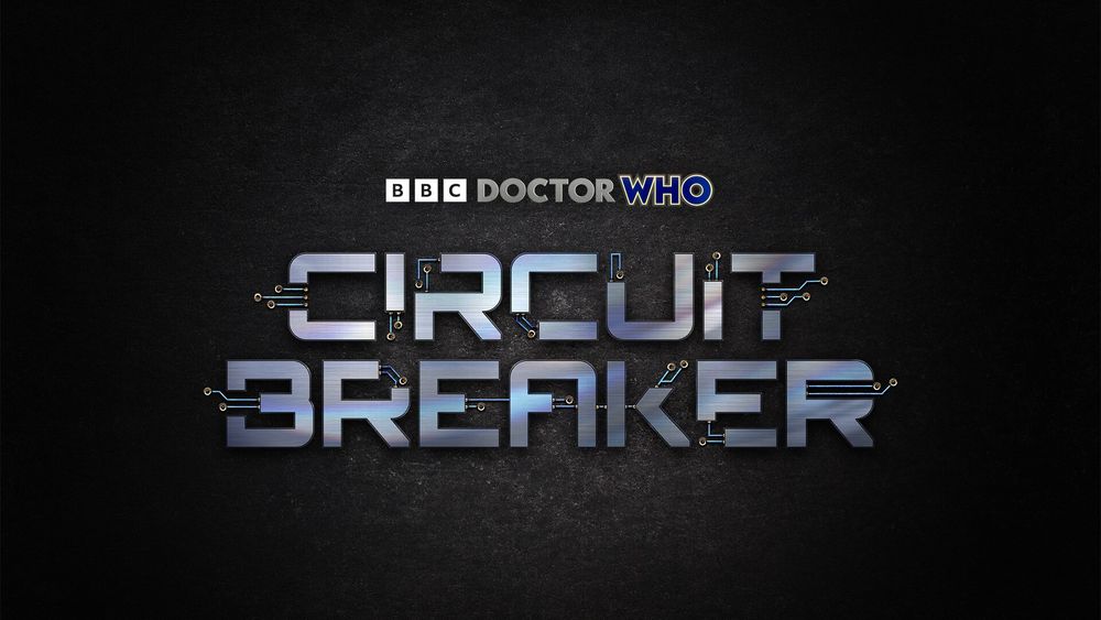 Logo de Doctor Who Circut Breaker, métallique avec des circuits imprimés