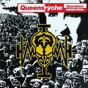 Operation: Mindcrime
1988 album by Queensrÿche.
Cover art. Shows a black and white montage of a crowd of people. 