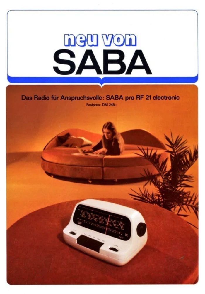 New from SABA

The radio for discerning users: SABA pro RF 21 electronic

Fixed price DM 245
