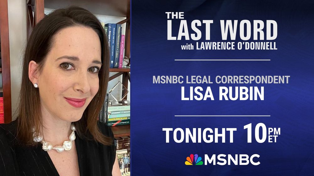 Promotional graphic for MSNBC's The Last Word with Lawrence O'Donnell featuring MSNBC Legal Correspondent Lisa Rubin