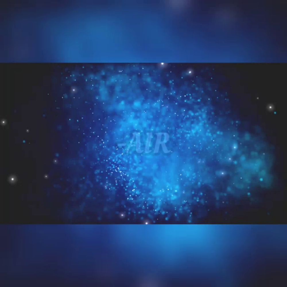 the word air is on a blue background with smoke coming out of it