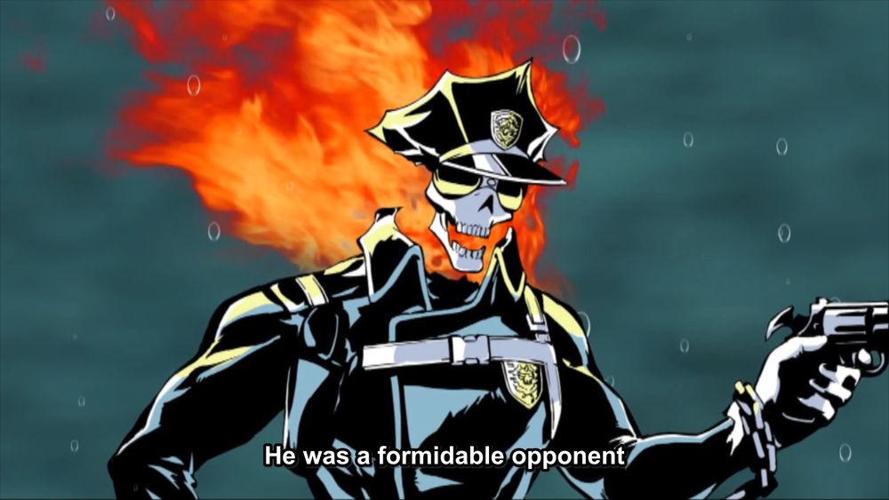 Inferno Cop saying “He was a formidable opponent”