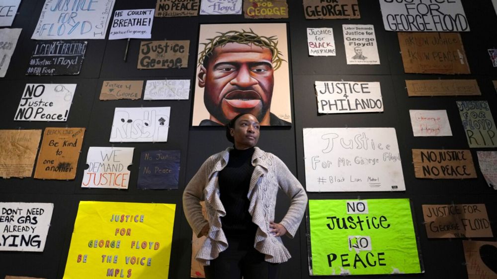 Finding meaning in George Floyd’s death through protest art left at his murder site