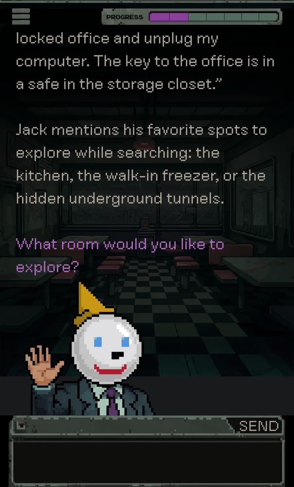 Transcript:

Jack mentions his favorite spots to explore while searching: the kitchen, the walk-in freezer, or the hidden underground tunnels.
