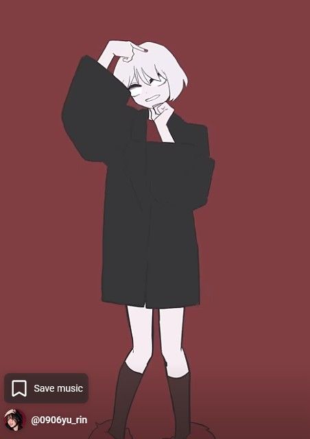 A full body still of the character featured in the music video for 'Heart111' by Yuri.