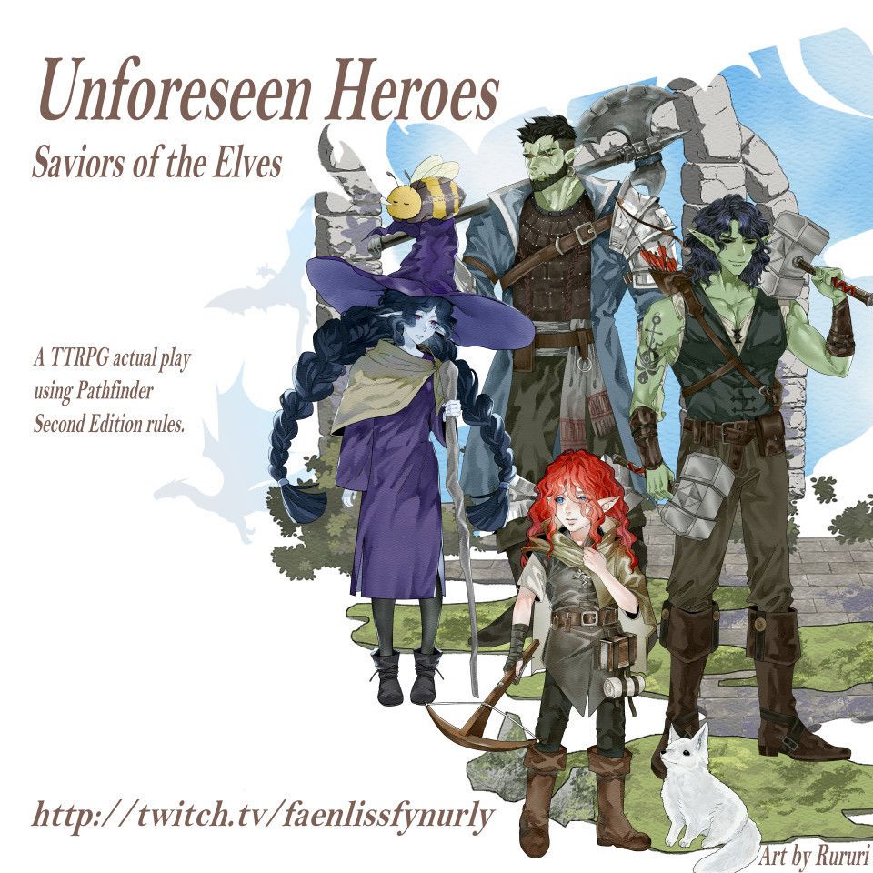 Unforeseen Heroes, a TTRPG actual play using Pathfinder Second Edition rules.