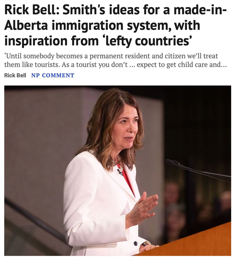 Rick Bell: Smith's ideas for a made-in-Alberta immigration system, with inspiration from ‘lefty countries’
‘Until somebody becomes a permanent resident and citizen we’ll treat them like tourists. As a tourist you don’t ... expect to get child care and