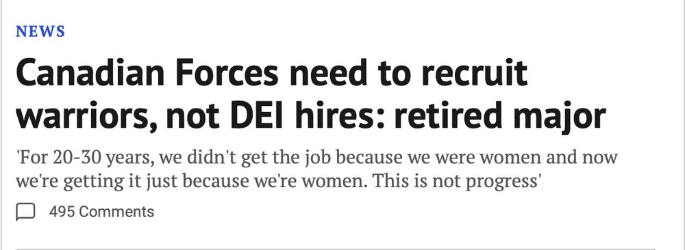 Canadian Forces need to recruit warriors, not DEI hires: retired major
'For 20-30 years, we didn't get the job because we were women and now we're getting it just because we're women. This is not progress'