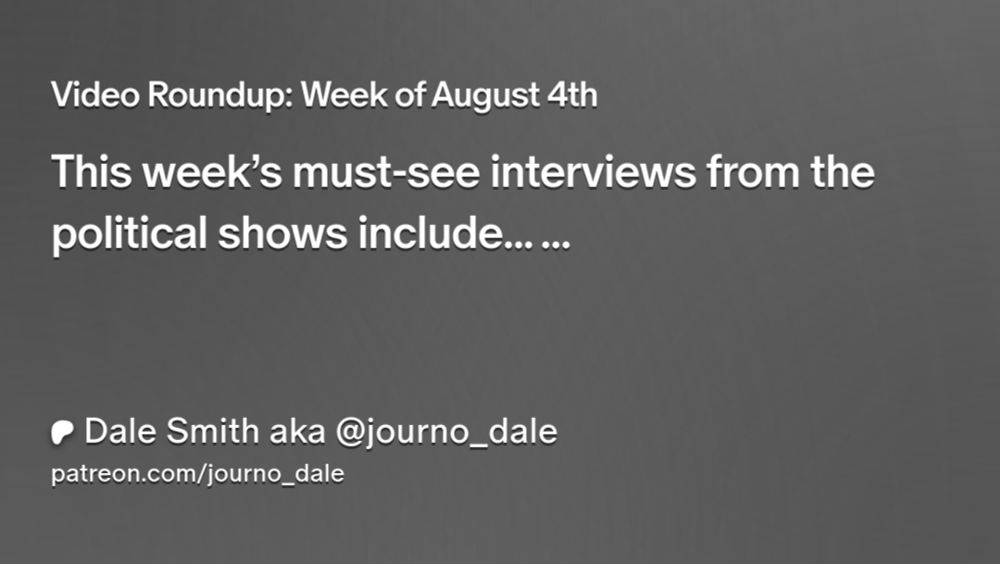 Get more from Dale Smith aka @journo_dale on Patreon