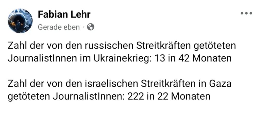 Fabian Lehr (brutalerweise auf Facebook) mit einem wichtigen Vergleich 