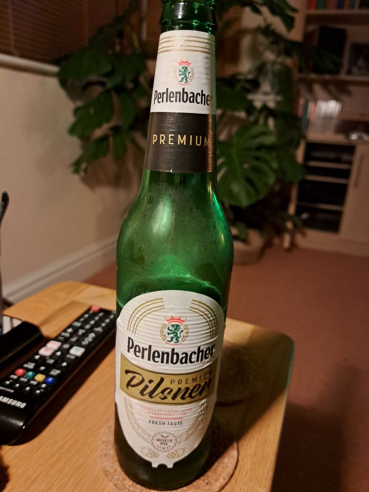 Bottle of Perlenbacher pilsner