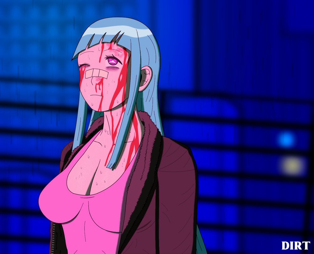 Meme-chan from the ME!ME!ME! MV in the blade runner meme.