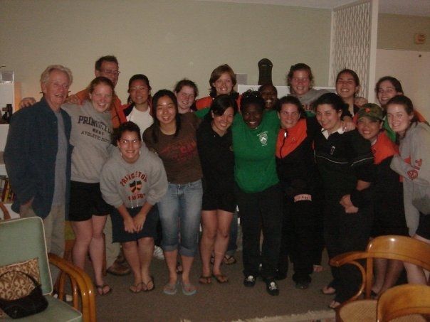 Uncle Larry hosting PUWRFC for dinner in 2008