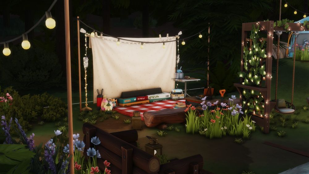 projector with logs to watch from