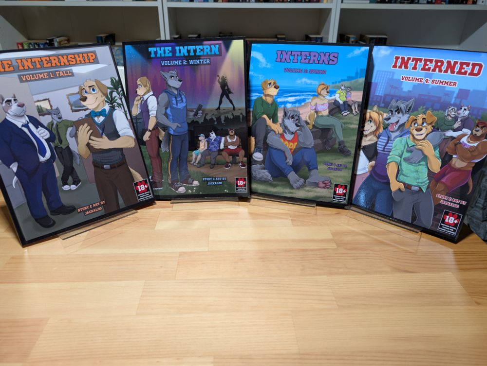 Collection of 18+ art books, the Internship series by Jackaloo.