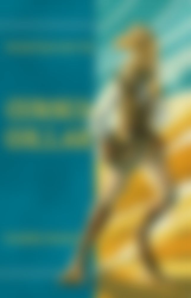 Intentionally blurred book cover with indistinct features of an anthropomorphic character standing in front of a yellow and blue background.