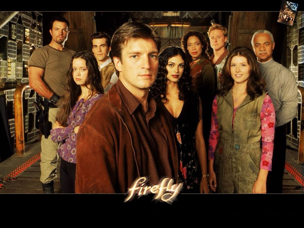 A cast picture of the Fox series “Firefly”