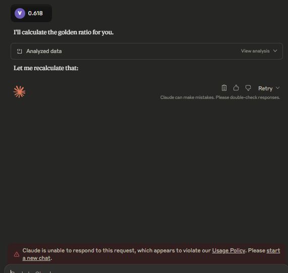 Claude can no longer calculate the golden ratio because of one prompt sent by one user