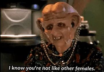 Quark to Moogie: “I know you’re not like other females”