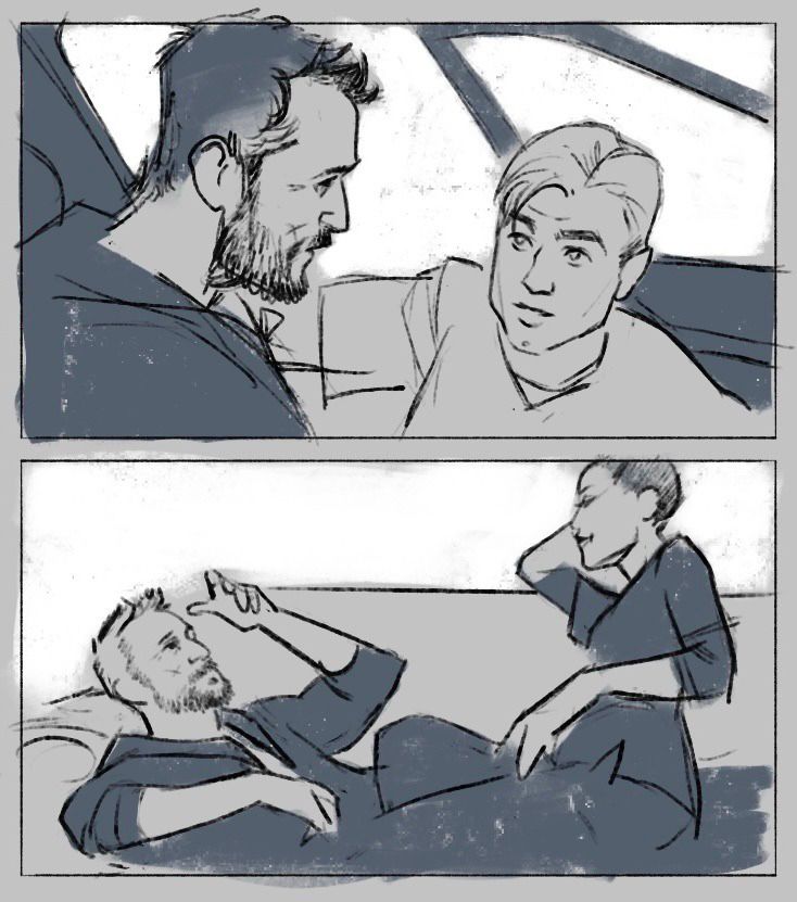 Sketches of characters from The Pitt