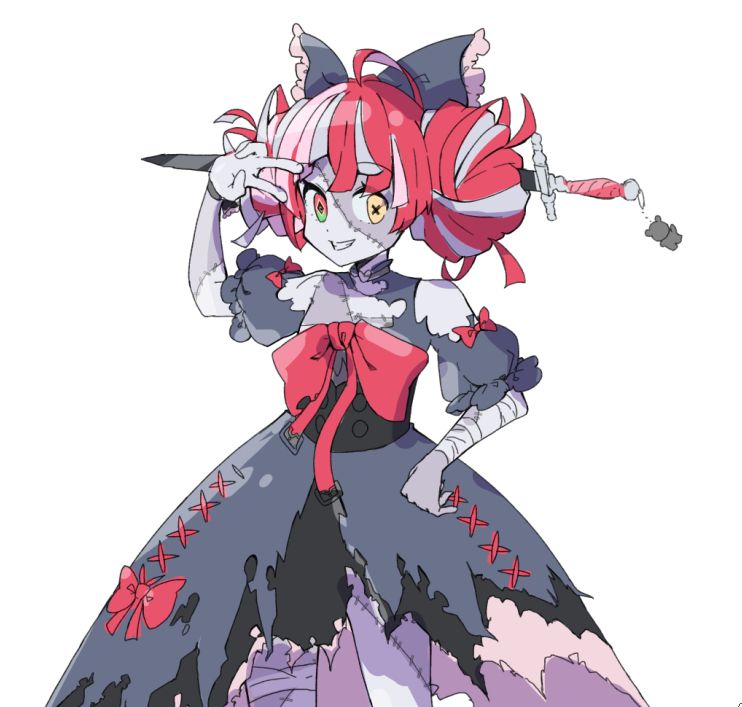 half body wip of Kureiji Ollie from Hololive Indonesia