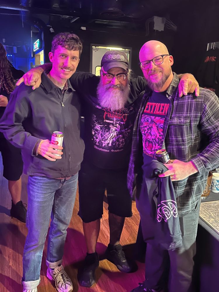 Me and my friend with the lead from Gorguts, Luc Lemay. 