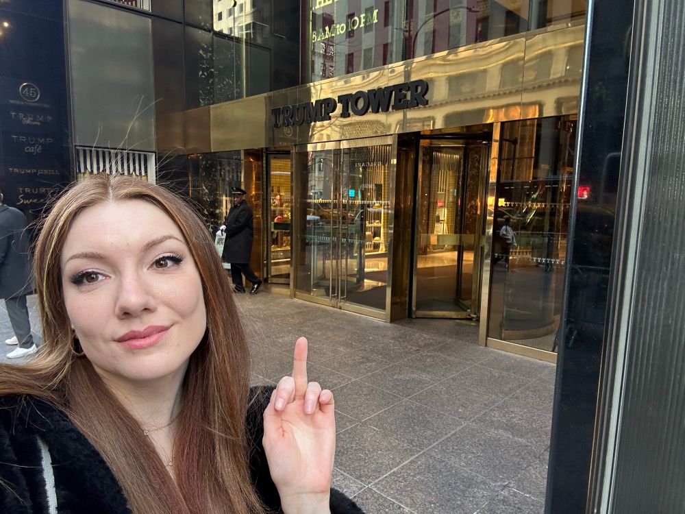 Picture of me flipping off Trump Tower in New York City