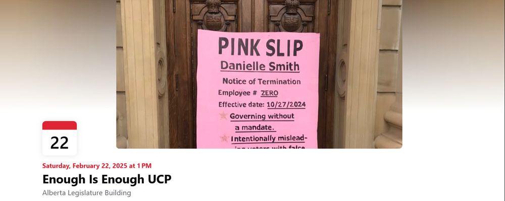 Protest Feb. 22 Enough Is Enough UCP