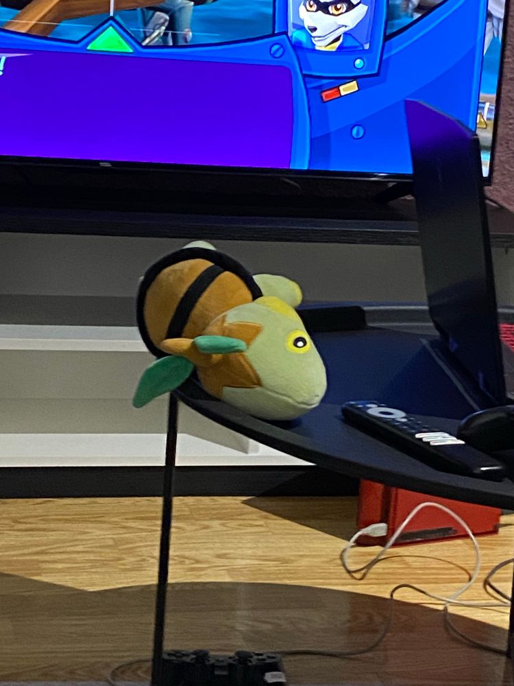 A picture of a turtwig plush that is totally @snrzora.bsky.social