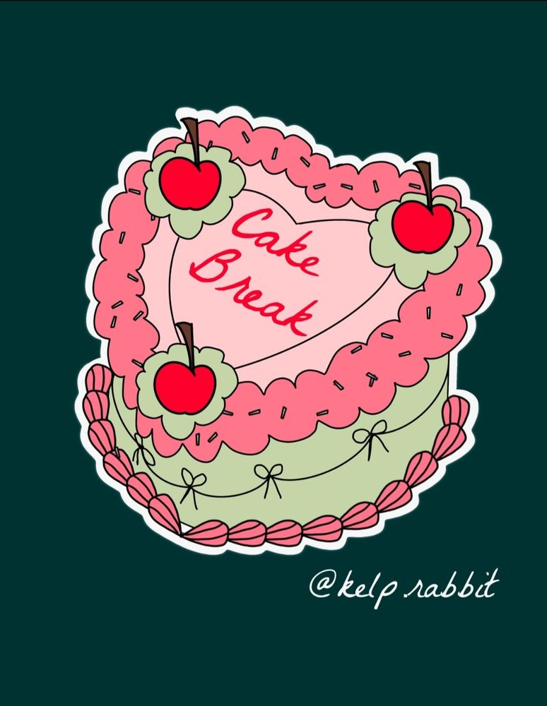 Illustration of pink cake
