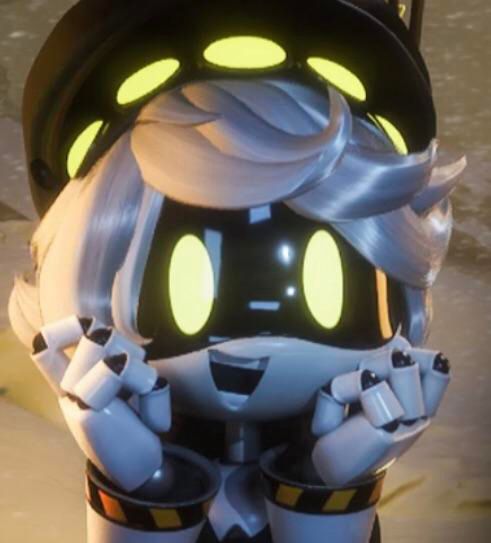 Image of N from Murder Drones with a happy expression