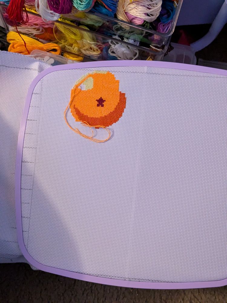 Incomplete Dragonball cross-stitch