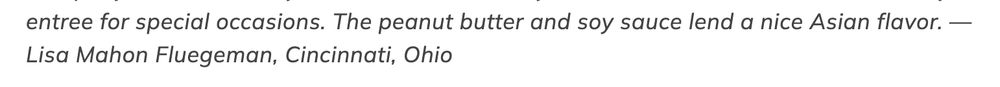 "The peanut butter and soy sauce lend a nice Asian flavor." - a real comment on a real site on a real recipe that is a bastardization of a thai dish