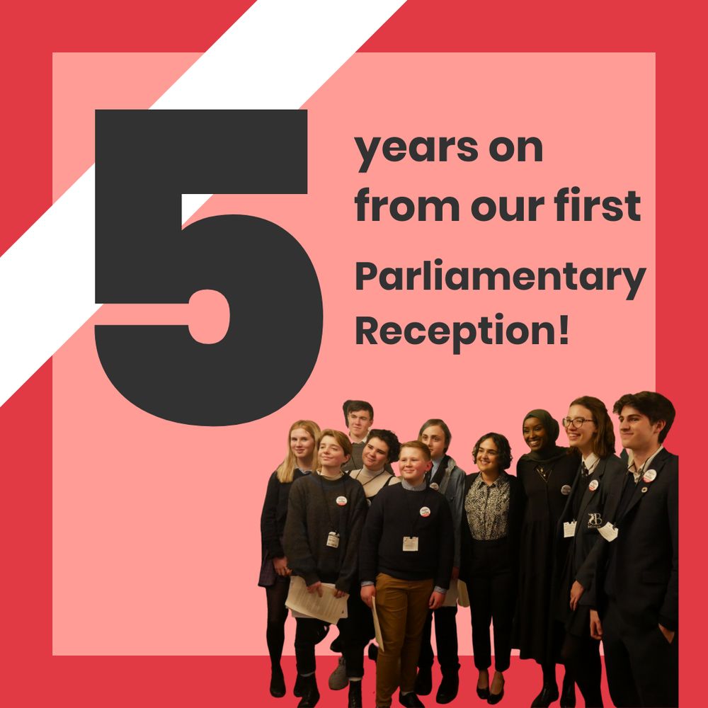 5 years on from our first Parliamentary Reception!
In the bottom right is a photo of young Teach the Future members at their first Parliamentary Reception in 2020