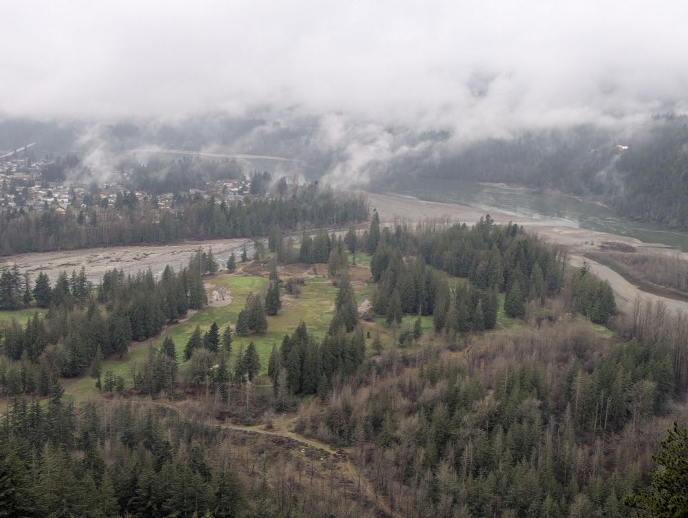 Coquihalla River flowing into Fraser River.