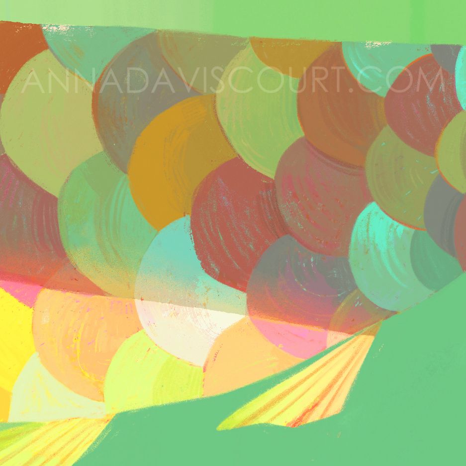 A close up of the fish scales. Watermark: AnnaDaviscourt.com